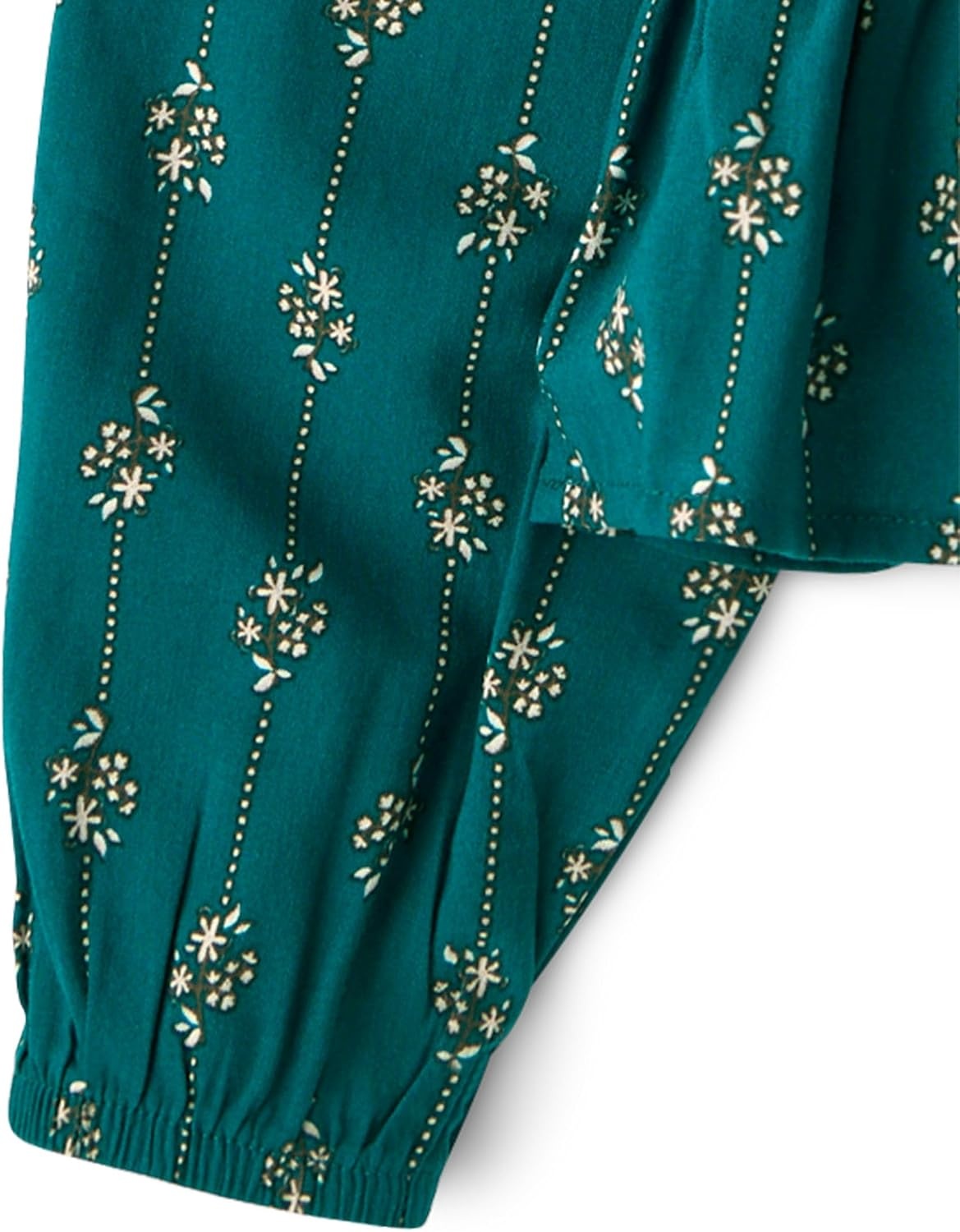 image:imageThe Childrens Place Girls Long Sleeve Ruffle TopJaded Teal Floral