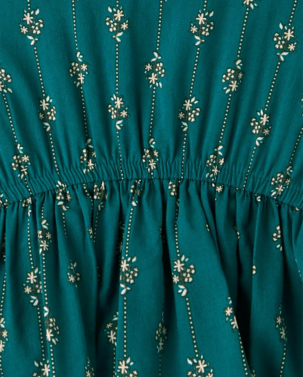 image:imageThe Childrens Place Girls Long Sleeve Ruffle TopJaded Teal Floral