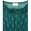 The Children’s Place Girls’ Long Sleeve Ruffle Top(Jaded Teal Floral)