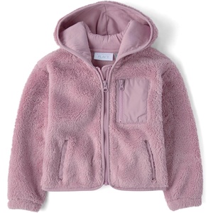 The Children’s Place Baby Girls’ And Toddler Long Sleeve Sherpa Zip-up Hoodie(Antique Rose)