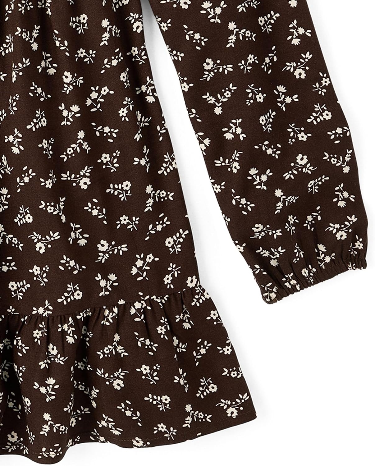 image:imageThe Childrens Place Girls Long Sleeve Ruffle DressFudge Floral
