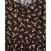 The Children’s Place Girls’ Long Sleeve Ruffle Dress(Fudge Floral)