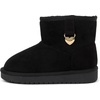The Children’s Place Girls’ And Toddler Faux Fur Lined Pull on Boots(Black)