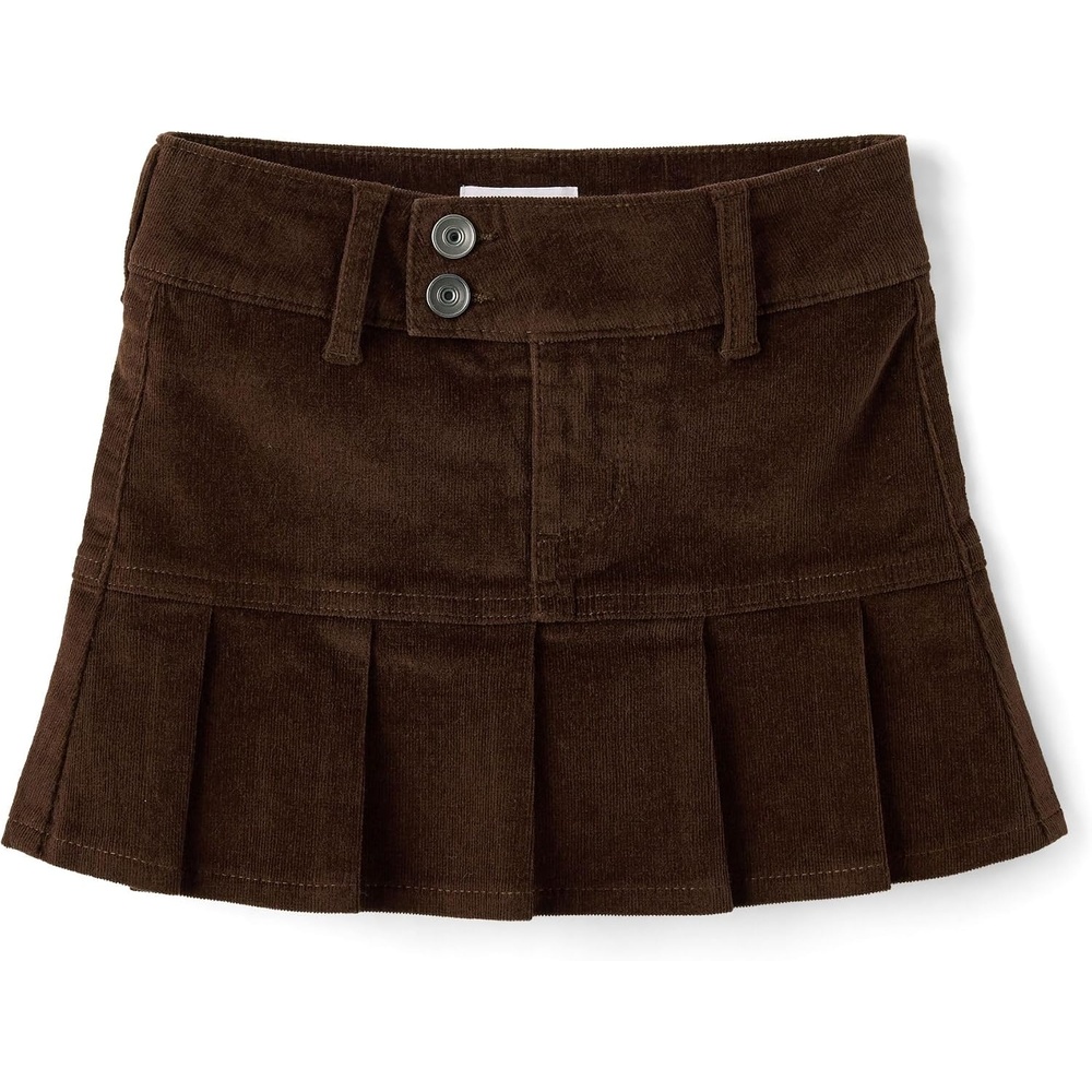 image:imageThe Childrens Place Girls Corduroy SkortsFudge Pleated