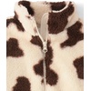 The Children’s Place Girls’ Long Sleeve Print Sherpa Zip Front(Frappe Cow)