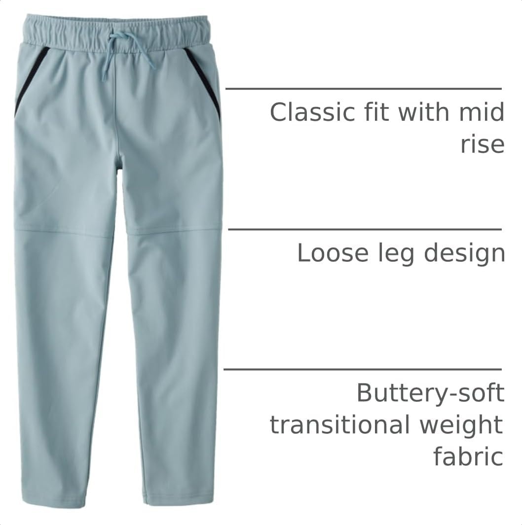 image:imageThe Childrens Place Boys Soft Tech Pull on Jogger PantsSmokey Blue