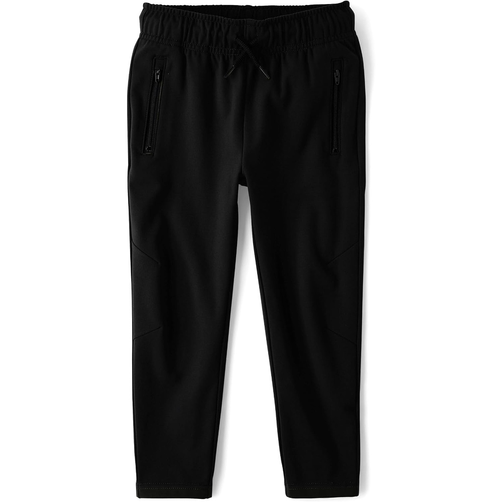 image:imageThe Childrens Place Boys Soft Tech Pull on Jogger PantsBlack