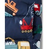 The Children’s Place Baby Boys’ And Toddler Boys’ Medium Weight Wind-resistant, Water-resistant Puffer Jacket(Navy Construction Trucks)