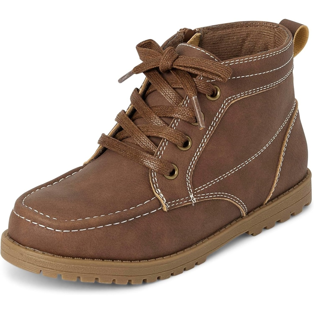 image:imageThe Childrens Place Boys Boys Dress Ankle BootsBrown Lace Up
