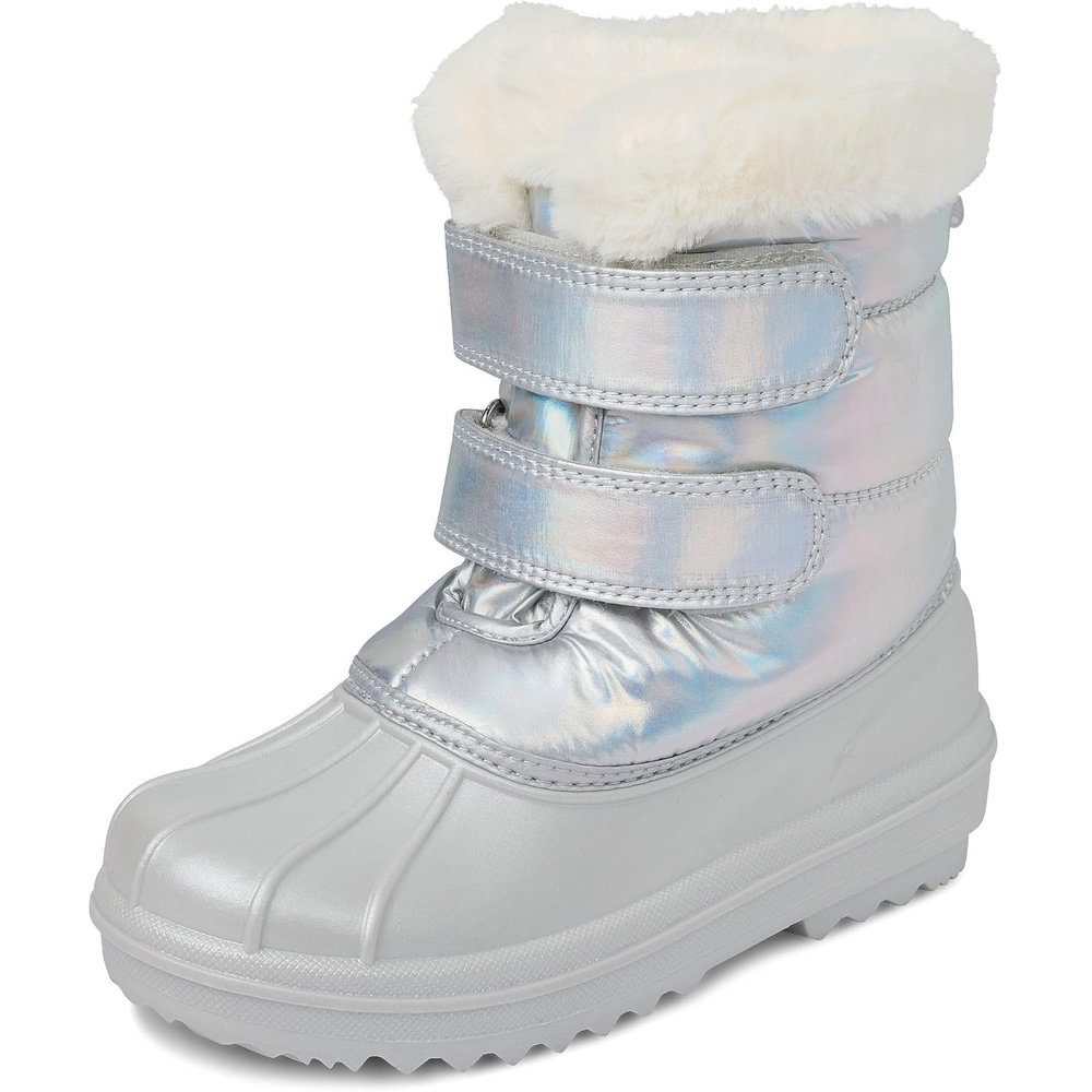 image:imageThe Childrens Place Boys Faux Fur Trim Winter Snow BootsSilver