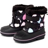 The Children’s Place Boys’ Faux Fur Trim Snow Boots(Black Hearts)