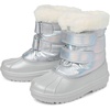 The Children’s Place Boys’ Faux Fur Trim Winter Snow Boots(Silver)