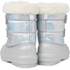 The Children’s Place Boys’ Faux Fur Trim Winter Snow Boots(Silver)