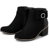 The Children’s Place Girls’ Low Heel Ankle Boot(Black Glitter Bow)