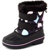 The Children’s Place Boys’ Faux Fur Trim Snow Boots(Black Hearts)