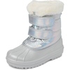 The Children’s Place Boys’ Faux Fur Trim Winter Snow Boots(Silver)