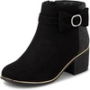 The Children’s Place Girls’ Low Heel Ankle Boot(Black Glitter Bow)