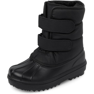 The Children’s Place Boys’ Faux Fur Trim Snow Boots(Black)
