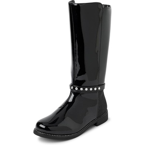 The Children’s Place girls Tall Riding Boots(Black Rhinestone)