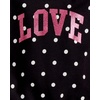 The Children’s Place Baby Girls’ And Toddler Active Long Sleeve Premium Fleece Sweatshirt and Pants, 2-piece Outfit Set(Black Polka Dots)