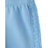 The Children’s Place Baby Girls’ And Toddler Active Long Sleeve Premium Fleece Sweatshirt and Pants, 2-piece Outfit Set(Pearl Blue Crochet)