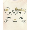 The Children’s Place Baby Girls’ And Toddler Long Sleeve Active Shirt and Pant, 2 Piece Outfit(Beige Leopard)