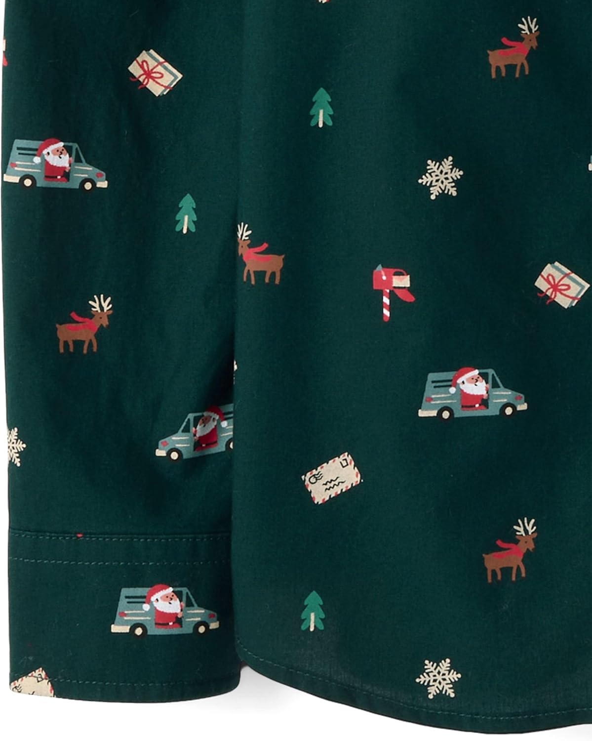 image:imageThe Childrens Place Boys Long Sleeve Button Down ShirtsFestive Green