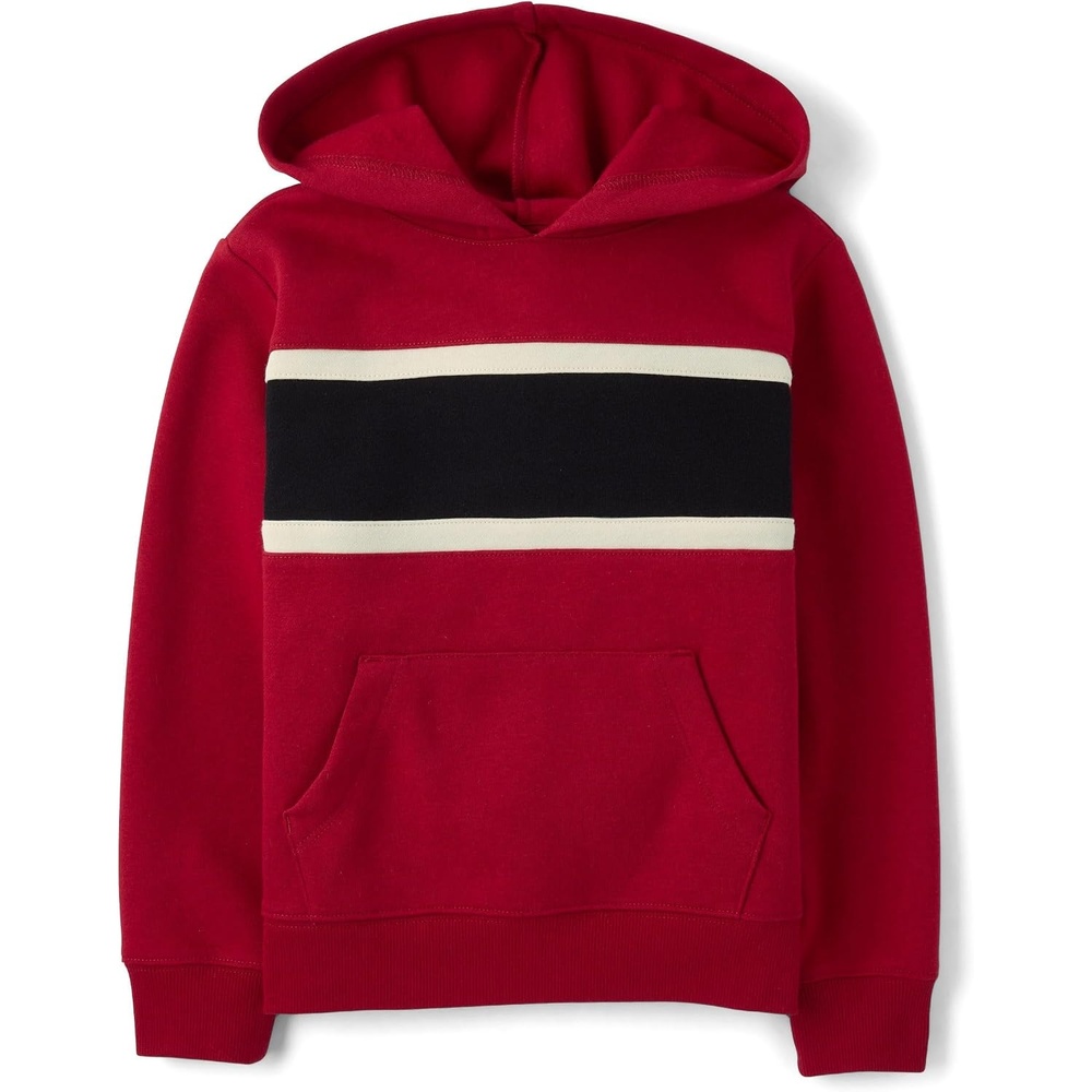 image:imageThe Childrens PlaceBoysActive Long Sleeve Hooded SweatshirtRed OchreXXLarge