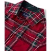 The Children’s Place Boys’ Long Sleeve Button Down Shirts(Red Ochre Plaid)