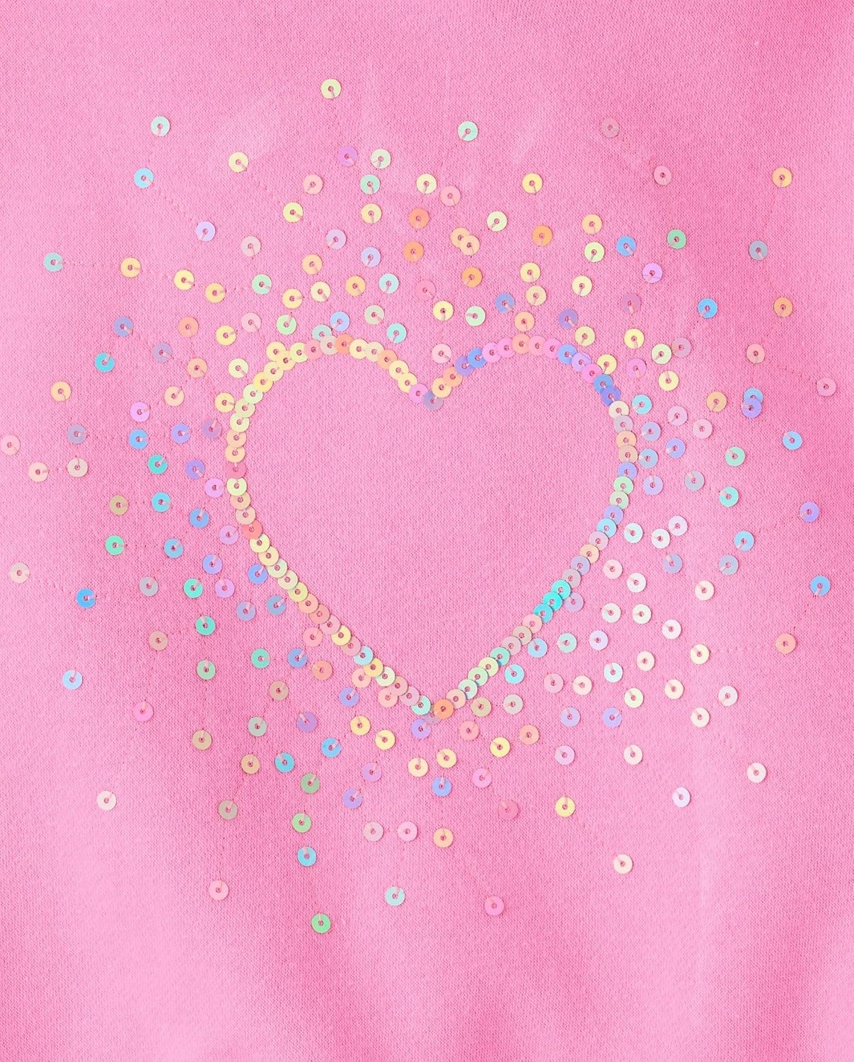 image:imageThe Childrens Place Girls Active Long Sleeve Hooded SweatshirtPink Heart