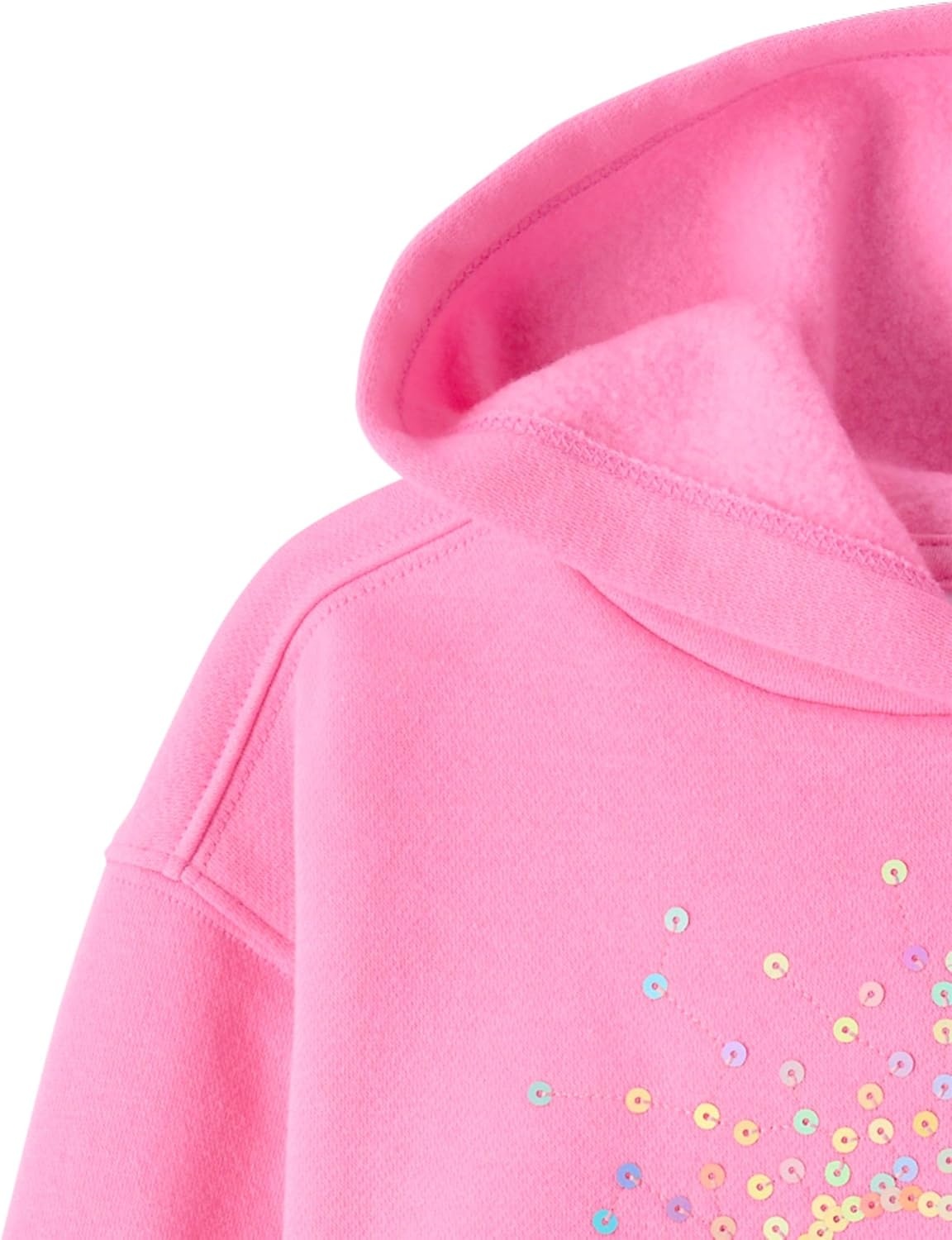 image:imageThe Childrens Place Girls Active Long Sleeve Hooded SweatshirtPink Heart