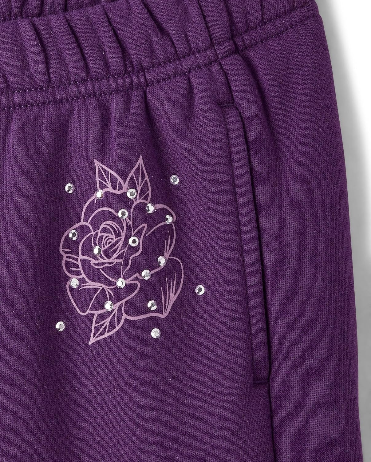 image:imageThe Childrens Place Girls Active Wide Leg PantsIris Fleece