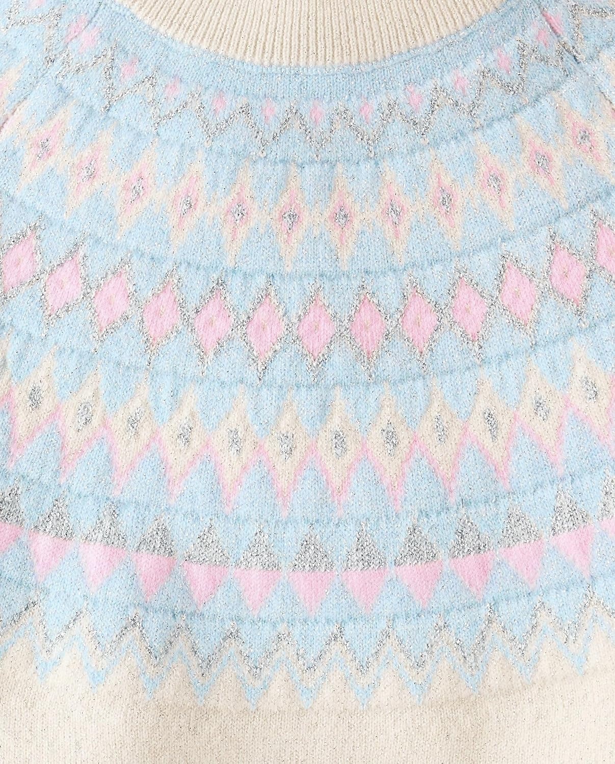 image:imageThe Childrens Place Girls Long Sleeve Crew Neck Pullover SweaterBlue Fairisle