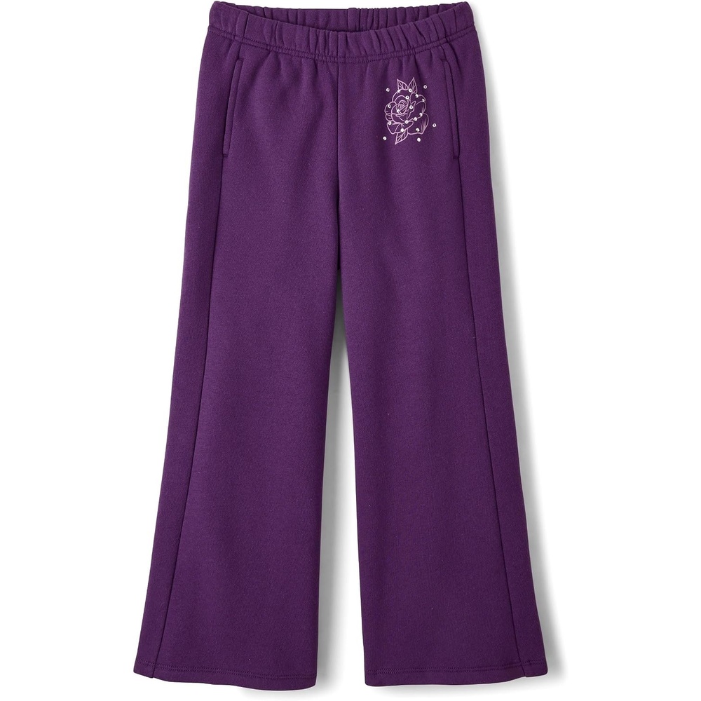 image:imageThe Childrens Place Girls Active Wide Leg PantsIris Fleece