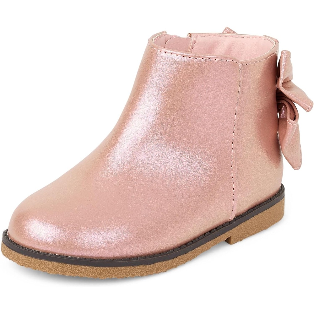 image:imageThe Childrens Place Girls And Toddler Ankle BootsPink Bow