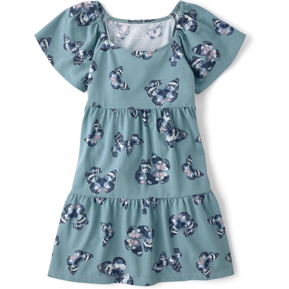 image:imageThe Childrens Place Womens Short Sleeve Holiday DressButterfly Blue