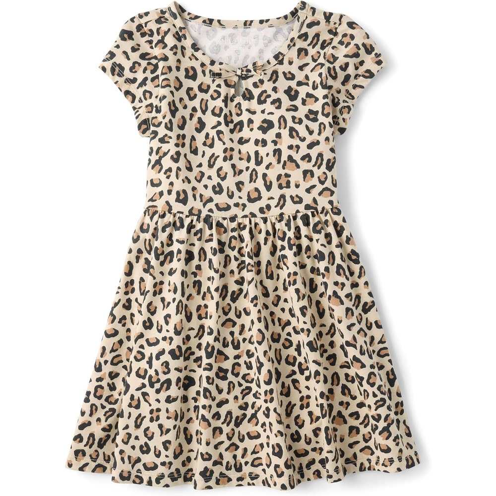 image:imageThe Childrens Place Womens Short Sleeve Holiday DressLeopard