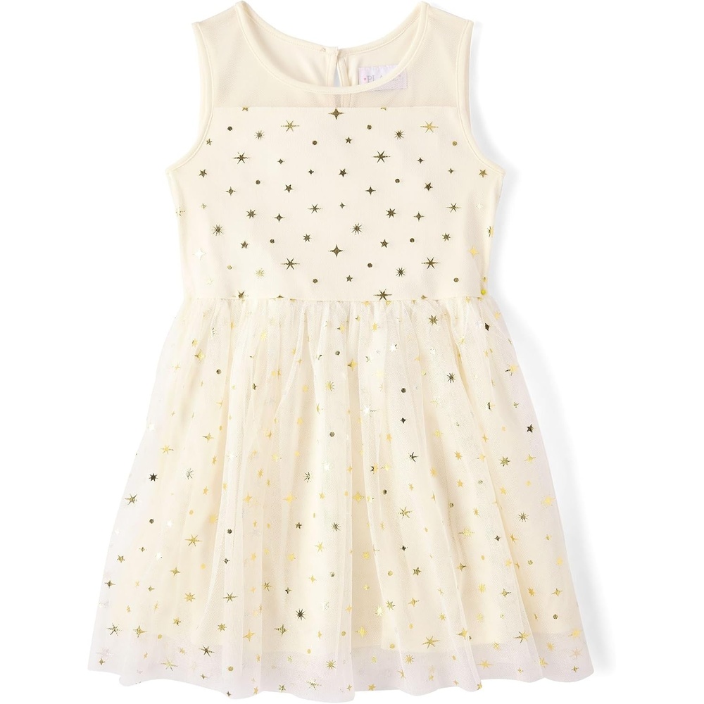 image:imageThe Childrens PlaceGirlsDressy Dress SleevelessIvory MeshMedium