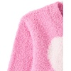 The Children’s Place Baby Girls’ and Toddler Long Sleeve Crew Neck Pullover Sweater(Pink Heart)