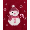 The Children’s Place Baby Girls’ and Toddler Long Sleeve Crew Neck Pullover Sweater(Red Snowman)