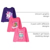 The Children’s Place Baby Girls’ and Toddler Unicorns,Butterflies,Trends Long Sleeve Graphic T-Shirts,3 Pack(Unicorn/Daddys Girl/Sweet Mama)