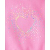 The Children’s Place Girls’ Active Long Sleeve Hooded Sweatshirt(Pink Heart)
