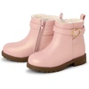 The Children’s Place Girls’ And Toddler Ankle Boots(Pink Fur)