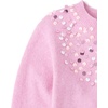 The Children’s Place Girls’ Long Sleeve Crew Neck Pullover Sequin Sweater(Lace Pink)