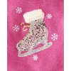 The Children’s Place Girls’ Long Sleeve Crew Neck Pullover Sequin Sweater(Pink Ice Skate)