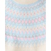 The Children’s Place Girls’ Long Sleeve Crew Neck Pullover Sweater(Blue Fairisle)