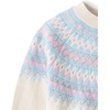 The Children’s Place Girls’ Long Sleeve Crew Neck Pullover Sweater(Blue Fairisle)