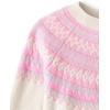 The Children’s Place Girls’ Long Sleeve Crew Neck Pullover Sweater(Pink Fairisle)