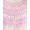 The Children’s Place Girls’ Long Sleeve Crew Neck Pullover Sweater(Pink Fairisle)