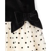 The Children’s Place Girls’ Tutu Dress, Long Sleeve(Black Polka Dots)